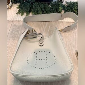 Inspired Evelyn Authentic Clemence leather Gold Hardware 29cm PM